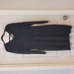 Loft Plus black sweater dress. Faux wrap, . Sz 16/18.